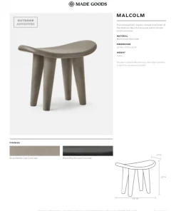 Made Goods Malcolm Bench Black Concrete New Arrivals 9 Made Goods Malcolm Bench Black Concrete New Arrivals