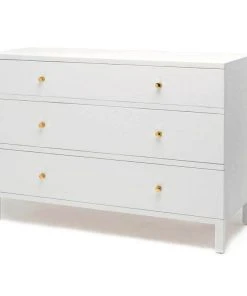 Made Goods Maris Dresser Designer White Faux Belgian Linen New Arrivals