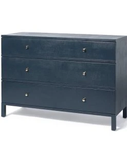 Made Goods Maris Dresser True Navy Faux Belgian Linen