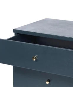 Made Goods Maris Dresser True Navy Faux Belgian Linen