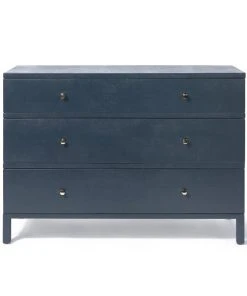 Made Goods Maris Dresser True Navy Faux Belgian Linen