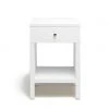 Made Goods New Arrivals Maris Single Nightstand Designer White Faux Belgian Linen