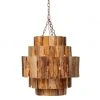 Made Goods Marjorie Chandelier Dark Natural Banana Bark
