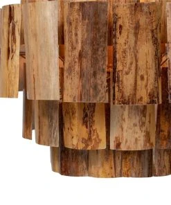 Made Goods Marjorie Chandelier Dark Natural Banana Bark