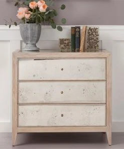 Made Goods Mia Double Nightstand White Cerused Oak New Arrivals