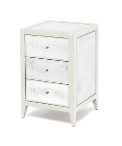 Made Goods Mia Single Nightstand Pristine Vintage Faux Shagreen