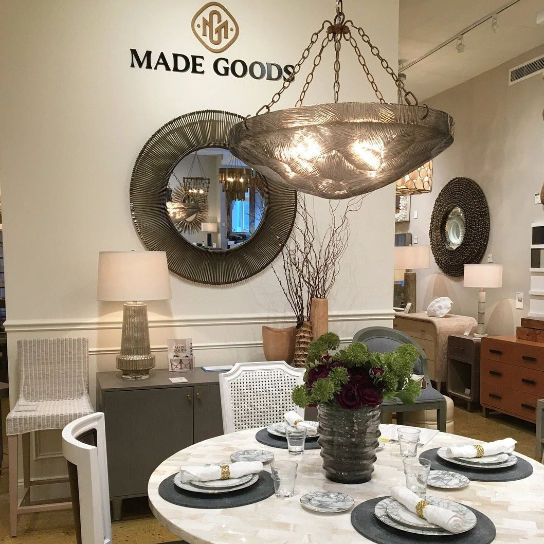 Made Goods New Arrivals Mikolas Chandelier Gold Metal 6 Made Goods New Arrivals Mikolas Chandelier Gold Metal