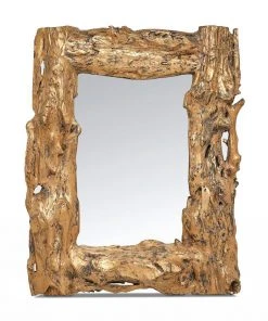 Made Goods Milo Mirror Antique Gold Leaf Driftwood
