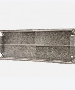 Made Goods Nate Large Tray Set Gray Hair On Hide New Arrivals