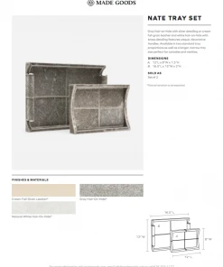 Made Goods Nate Tray Set Gray Hair On Hide 11 Made Goods Nate Tray Set Gray Hair On Hide