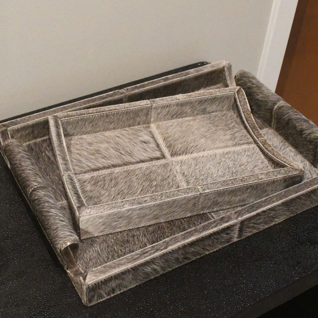 Made Goods Nate Tray Set Gray Hair On Hide 4 Made Goods Nate Tray Set Gray Hair On Hide