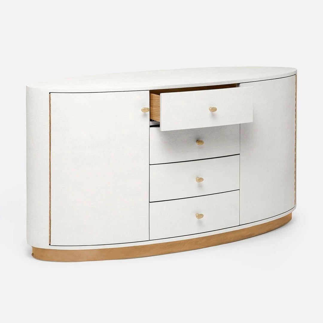 Made Goods Nerine Buffet Pristine Vintage Faux Shagreen And Brass New Arrivals 7 Made Goods Nerine Buffet Pristine Vintage Faux Shagreen And Brass New Arrivals