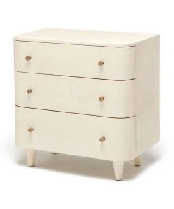 Made Goods Olivia Double Nightstand Off White Faux Raffia