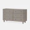 Made Goods New Arrivals Olivia 6 Drawer Dresser Seal Faux Raffia