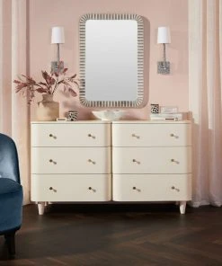 Made Goods Olivia 6 Drawer Dresser Off White Faux Raffia New Arrivals