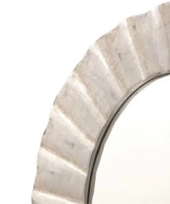 Made Goods Lara Oval Mirror Antique Silver