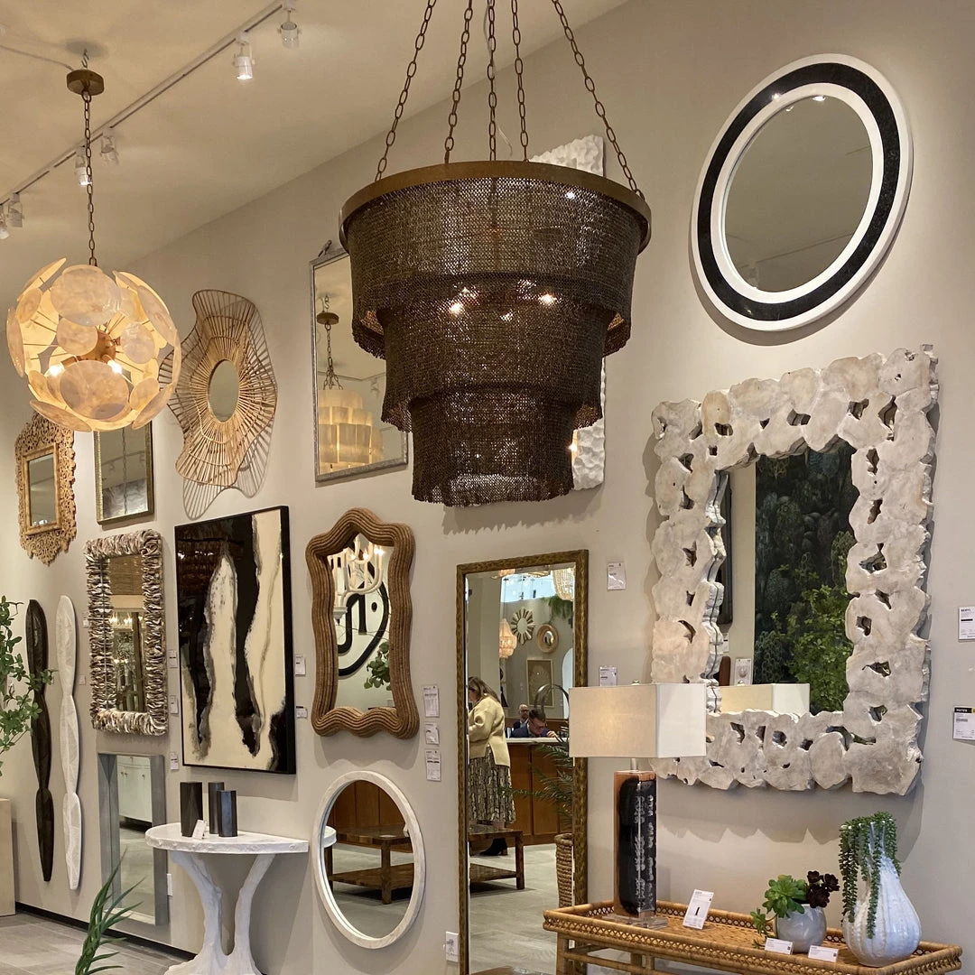 Made Goods Patricia Chandelier Bronze Coco Beads And Gold Metal 4 Made Goods Patricia Chandelier Bronze Coco Beads And Gold Metal