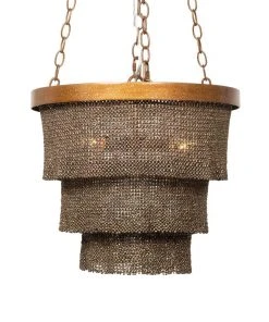 Made Goods New Arrivals Patricia Chandelier Small Bronze Coco Beads And Gold Metal