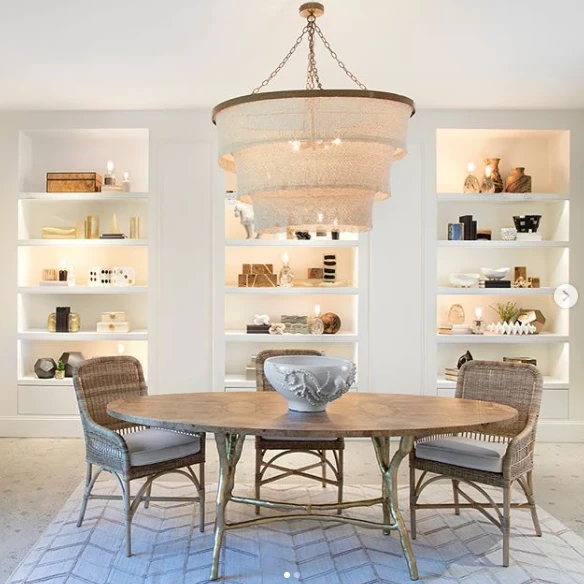 Made Goods Patricia Chandelier Oval Natural Coco Beads And Gold Metal 4 Made Goods Patricia Chandelier Oval Natural Coco Beads And Gold Metal