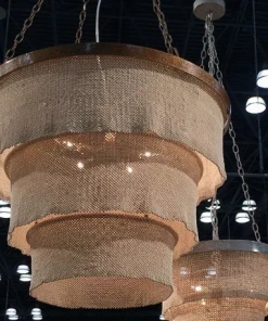 Made Goods New Arrivals Patricia Chandelier Dusty Blue Coco Beads And Gold Metal 10 Made Goods New Arrivals Patricia Chandelier Dusty Blue Coco Beads And Gold Metal