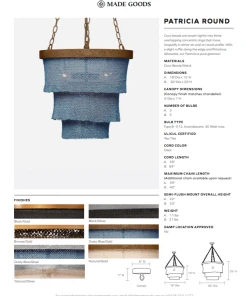 Made Goods Patricia Chandelier Small Black Coco Beads And Gold New Arrivals 9 Made Goods Patricia Chandelier Small Black Coco Beads And Gold New Arrivals