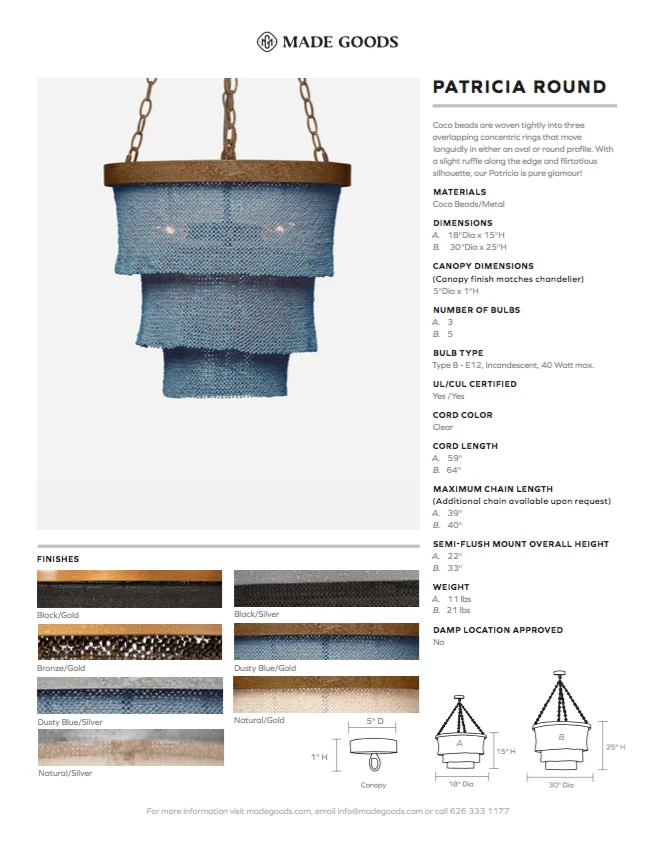 Made Goods Patricia Chandelier Black Coco Beads And Silver New Arrivals 8 Made Goods Patricia Chandelier Black Coco Beads And Silver New Arrivals