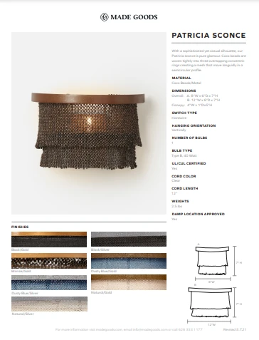 Made Goods Patricia Sconce Black And Silver Wide 4 Made Goods Patricia Sconce Black And Silver Wide