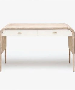 Made Goods New Arrivals Pierre Desk Pristine White Washed Oak