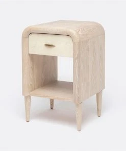 Made Goods Pierre Single Nightstand Off White And Whitewash