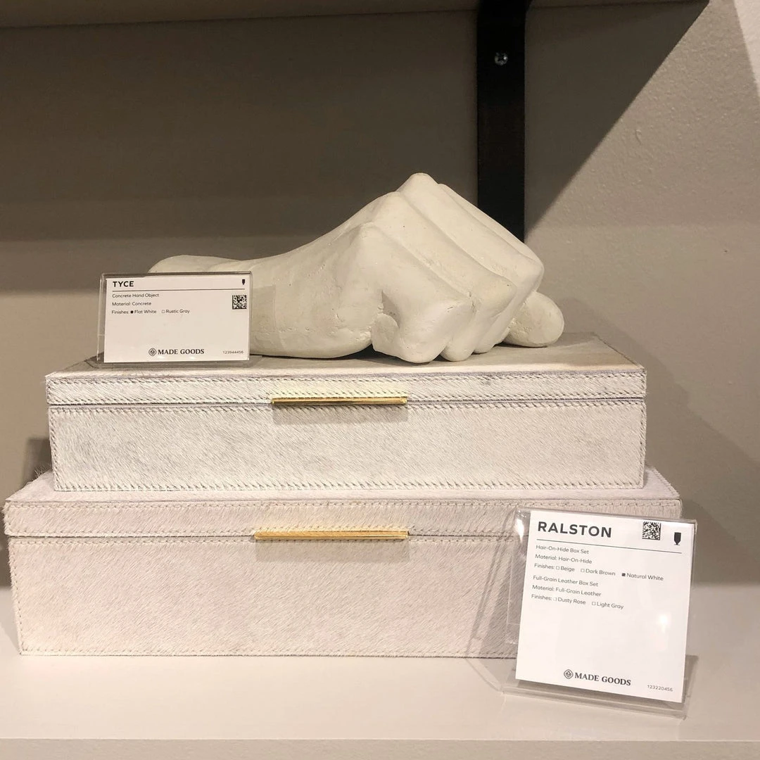 Made Goods New Arrivals Ralston Box Set Natural White Hair On Hide 4 Made Goods New Arrivals Ralston Box Set Natural White Hair On Hide