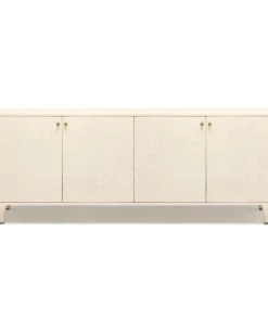 Made Goods Ramon 4 Door Buffet Off White Faux Raffia