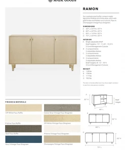 Made Goods Ramon 4 Door Buffet Seal Faux Raffia New Arrivals 11 Made Goods Ramon 4 Door Buffet Seal Faux Raffia New Arrivals