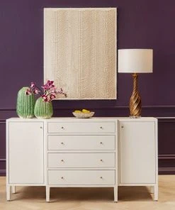 Made Goods New Arrivals Rheta Wall Art White Wood Beads