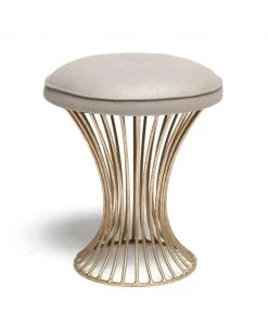 Made Goods Roderic Round Stool Gold