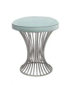 Made Goods New Arrivals Roderic Round Stool Silver