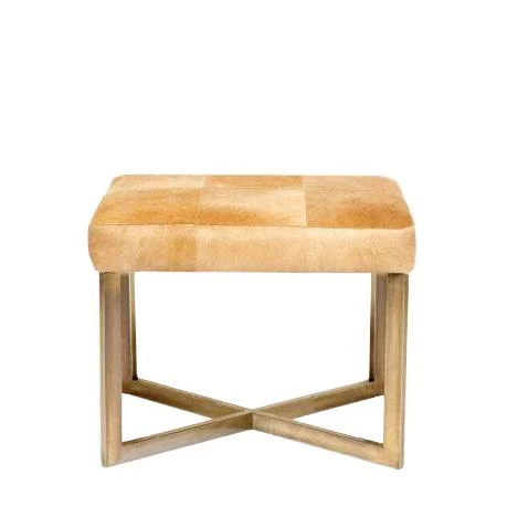 Made Goods Roger Single Bench Beige Hide With Antique Brass Base New Arrivals 4 Made Goods Roger Single Bench Beige Hide With Antique Brass Base New Arrivals