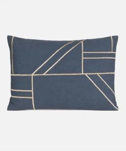 Made Goods Roslyn Lumbar Pillow Set Navy Canvas New Arrivals