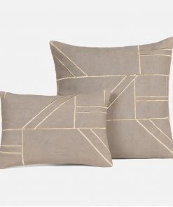 Made Goods Roslyn Square Pillow Gray Set Of Two New Arrivals