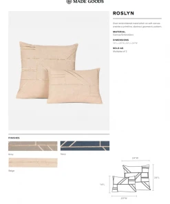 Made Goods Roslyn Lumbar Pillow Set Navy Canvas New Arrivals 15 Made Goods Roslyn Lumbar Pillow Set Navy Canvas New Arrivals