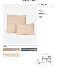 Made Goods New Arrivals Roslyn Lumbar Pillow Beige Set Of Two 7 Made Goods New Arrivals Roslyn Lumbar Pillow Beige Set Of Two