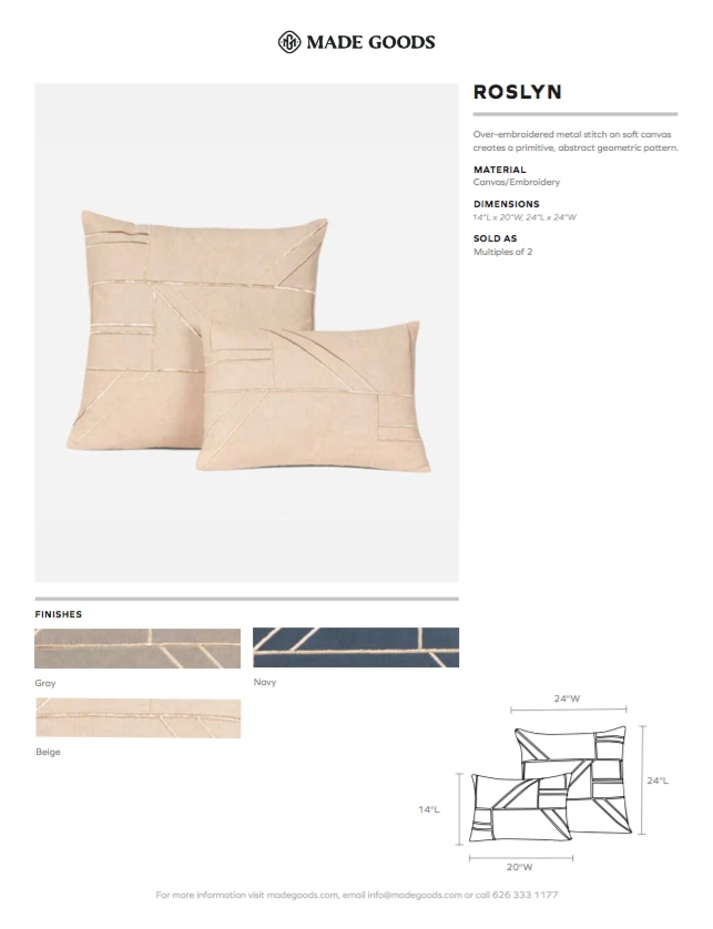 Made Goods New Arrivals Roslyn Lumbar Pillow Beige Set Of Two 5 Made Goods New Arrivals Roslyn Lumbar Pillow Beige Set Of Two