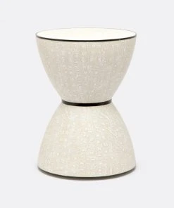 Made Goods New Arrivals Ryleigh Stool Cream Faux Turtle