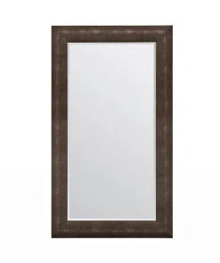 Made Goods Sabine Rectangular Mirror Dark Mushroom Faux Shagreen