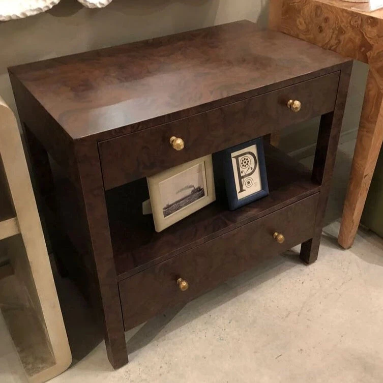 Made Goods New Arrivals Lindsey Double Nightstand Walnut Veneer Made Goods New Arrivals Lindsey Double Nightstand Walnut Veneer