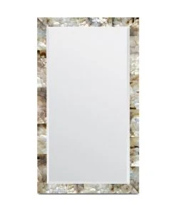 Made Goods New Arrivals Sidney Rectangular Mirror Silver Mother Of Pearl Shell
