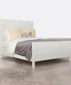 Made Goods New Arrivals Sloane Bed Blanc Faux Shagreen