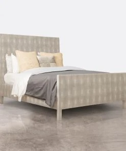 Made Goods Sloane Bed Sand Faux Shagreen