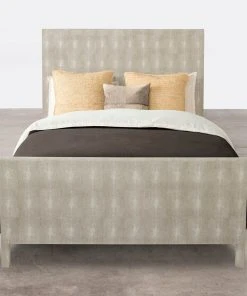 Made Goods Sloane Bed Sand Faux Shagreen