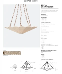 Made Goods Sofia Chandelier Large New Arrivals 13 Made Goods Sofia Chandelier Large New Arrivals