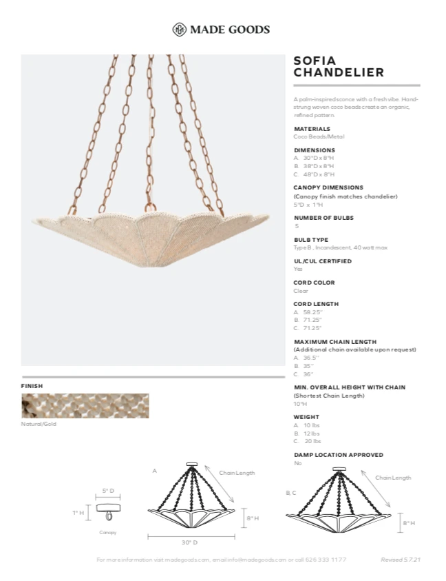 Made Goods Sofia Chandelier Large New Arrivals 8 Made Goods Sofia Chandelier Large New Arrivals